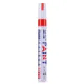 White and red paint marker pen for DIY graffiti and industrial repair with 2.0-3.0mm fine tip. - Red