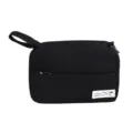 Schwarze Reise Kulturtasche tragbarer Kosmetik Organizer mehrschichtige Make-up Tasche - Schwarz