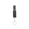 Portable 5ml perfume atomizer bottle decorated with black rhinestones and keychain - Black
