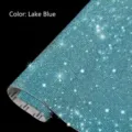 Selbstklebende Strassstein-Glitzerfolie in Seeblau für kreative DIY-Autodekoration - Seeblau