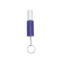 Elegant portable 5ml perfume atomizer with blue rhinestones and silver keychain hook. - Sapphire Blue