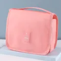 Bolsa de aseo de viaje rosa con asa y gancho para una organización fácil y almacenamiento impermeable. - Neceser de Aseo / Rosa