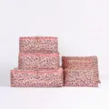 Set de 6 cubes de rangement de voyage, organiseurs de valise en tissu oxford imprimé léopard. - Imprimé léopard
