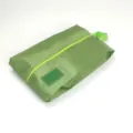 Green waterproof travel shoe bag, portable zipper storage pouch for footwear and sneakers. - Green