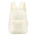 Beige lässiger Rucksack minimalistische Schultasche leichter Tagesrucksack für Alltag - Beige