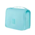 Trousse de toilette de voyage portable avec crochet imperméable organisateur de maquillage bleu - Bleu ciel