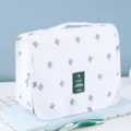Trousse de toilette suspendue imprimé cactus blanc organisateur cosmétique voyage - Cactus