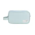 Light Blue Oxford Cloth Travel Toiletry Bag, Portable Double Layer Makeup Bag For Men - Blue