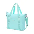 Detailed front side view of lightweight large-capacity waterproof travel bag in mint green - 39*15*38CM / Bright Blue