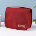 Tragbarer roter Kulturbeutel zum Hängen mit großer Kapazität für Reisen und Kosmetik. - 43*23*8.5 / Burgunderrot