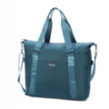 Waterproof travel duffel bag large capacity storage shoulder handbag for women and men daily use. - Green