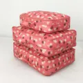 Ensemble de sac de rangement de voyage floral rose en tissu Oxford grande capacité sac - Fleur Rouge Pastèque