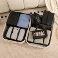 Set de cubos de embalaje de viaje organizadores de maleta bolsos multiples para ropa zapatos - Juego de 8 Piezas de Bolsa de Maquillaje / Negro