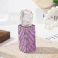 5ml lila strass nachfüllbare lipgloss flasche mit klarem verschluss - Hellviolett