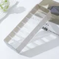Vista detallada de una bandeja de joyas de 10 rejillas con brillantes diamantes de imitación - Blanco AB