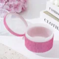 Bocal de stérilisation de luxe pour outils de manucure en strass roses étincelants - Rose