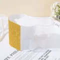 Macro view of a luxury storage box with gold rhinestones and rotating clear layers. - Yellow