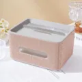 Nahaufnahme der Luxus-Rhinestone-Taschentuchbox mit Multi-Grid-Top - Champagnergold