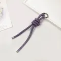 Handgefertigter violetter Strass-Schlüsselanhänger mit silbernem Metallring für Taschen - Lila
