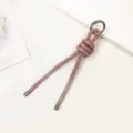 Funkelnder rosa Strass-Seilschlüsselanhänger mit Metallverschluss für Taschen und Handyhüllen - Rosa