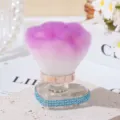 Pink heart-shaped rhinestone makeup brush for nail dust and loose powder - Lake Blue