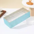 Eleganter 27-Gitter Acryl-Lippenstift-Organizer mit hellblauen Strasssteinen verzierter - 27 Fächer / Seeblau