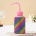 150ml rhinestone eyelash cleaning squeeze bottle with rainbow multi-color finish - 150ml / Colorful