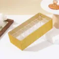 Goldener Strass-Acryl-Organizer mit 27 Fächern für Lippenstifte und Kosmetikdisplay - 27 Fächer / Gelb