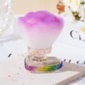 Heart-shaped makeup brush with rainbow rhinestones and purple gradient soft bristles - Colorful