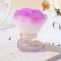 Luxurious heart-shaped nail dust brush with purple rhinestones and soft purple bristles - Light Purple