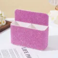Pink rhinestone-encrusted magnetic desk organizer for pens and whiteboard markers - Pink
