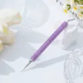 Penna per strass a doppia punta viola per la raccolta e il posizionamento dei gioielli - Set di Penne Diamante / Viola chiaro