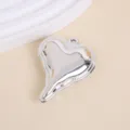 Elegant shiny silver 3D melting heart charm pendant for DIY jewelry making and crafts - 3D Melting Heart Style (2#) / 4x5.5cm