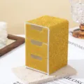 Luxury gold rhinestone 3-drawer desktop organizer for jewelry and cosmetics storage - 1 Piece / Yellow