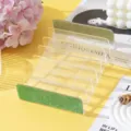 Organizer per trucchi in acrilico con strass verdi e cinque divisori per ombretti - Verde