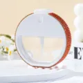 Frasco de perfume redondo portátil de 35 ml con detalles de diamantes de imitación naranja - Rojo Anaranjado / 35ml