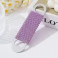 Purple rhinestone encrusted portable stainless steel bottle opener for beer and drinks - Light Purple