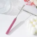 Creative full diamond handle stainless steel nail art mixing spatula for gel polish - Pink