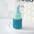 Close-up of blue rhinestone-encrusted essential oil dropper bottle detail - 10ml / Lake Blue