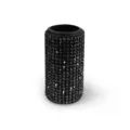 Elegant black rhinestone-encrusted cylindrical lipstick storage holder and car bracket - Lipstick Holder / Black Rhinestone
