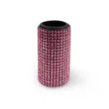 Pink rhinestone encrusted cylindrical lipstick storage holder and car organizer rack - Lipstick Holder / Pink Rhinestone
