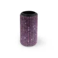 Elegant purple rhinestone lipstick storage holder with sparkling crystal embellishments - Lipstick Holder / Purple Rhinestone