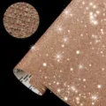 Sparkling rose gold self-adhesive rhinestone sticker sheet for DIY craft and car decor - Champagne Gold