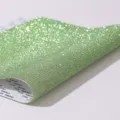 Sparkling light green self-adhesive rhinestone mesh sheet for DIY crafts and car decor - Light Green
