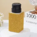 Flacon pompe de luxe à strass dorés pour dissolvant de vernis à ongles - 200ml / Jaune