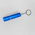 Atomizador de perfume azul portátil de 5ml con llavero plateado para viaje y bolso - Azul