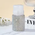 Luxe glanzende strass 100ml hervulbare drukflacon voor vloeibare make-up remover - Hervulbare Fles / AB Wit