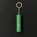 Green rhinestone 5ml perfume atomizer keychain for women, sparkly portable refillable bottle. - Green