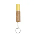 Portable 5ml rhinestone perfume atomizer bottle with gold finish and keychain ring - Champagne Gold