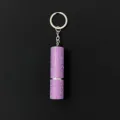 Sparkling purple rhinestone 5ml refillable perfume atomizer spray bottle keychain - Pink